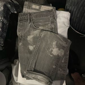 Customized grey jeans  allsaints “IGGY” style